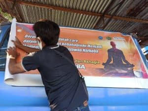 BNNK Bone Bolango Laksanakan Kegiatan Diseminasi Informasi Melalui Branding Sarana Publik