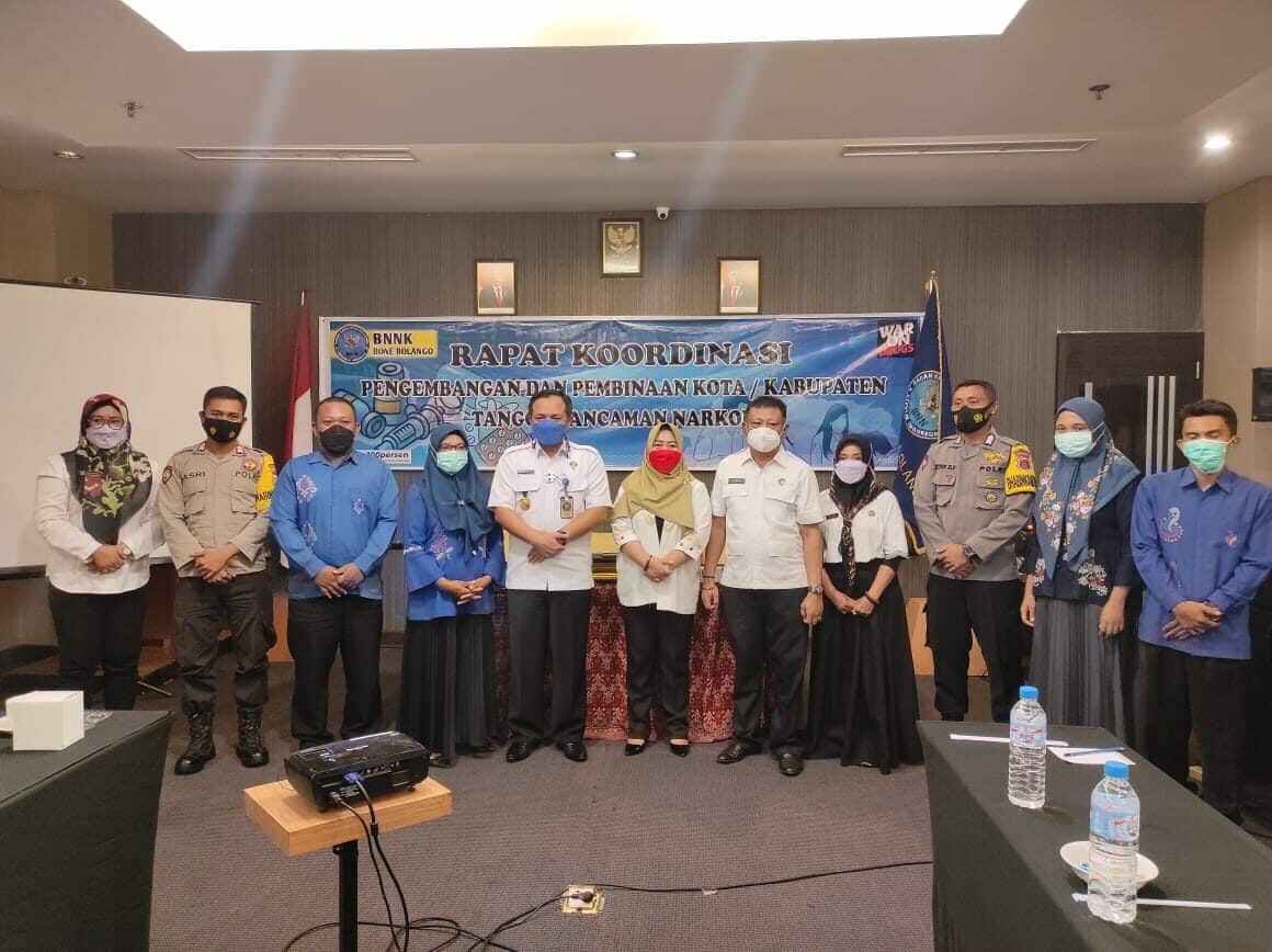 Optimalkan Pengembangan Kota/Kab Tanggap Ancaman Narkoba, BNNK Bone Bolango Gelar Rapat Koordinasi