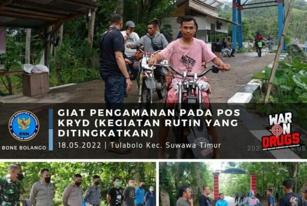 Pemberantasan BNNK Bone Bolango Pantau Lokasi Penambang Suwawa