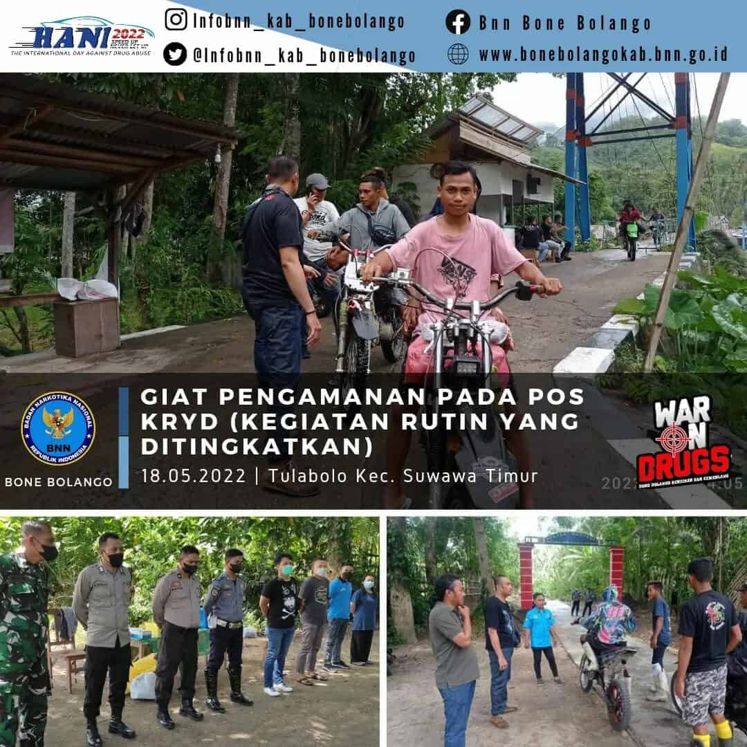 Pemberantasan BNNK Bone Bolango Pantau Lokasi Penambang Suwawa