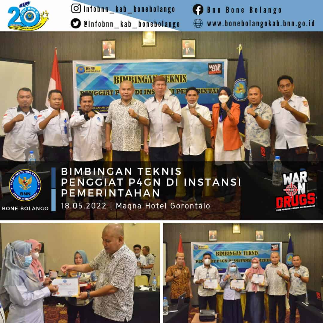BNNK Bone Bolango Gelar Kegiatan Bimbingan Teknis Penggiat P4GN di Instansi Pemerintah